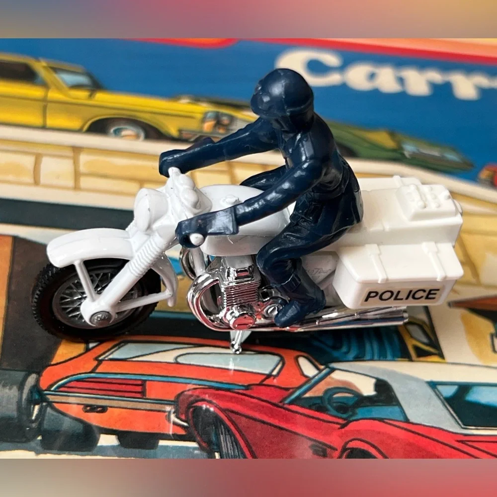 Vintage Matchbox Superfast 1977 Police Motorcycle Honda 750 w Rider Lesney